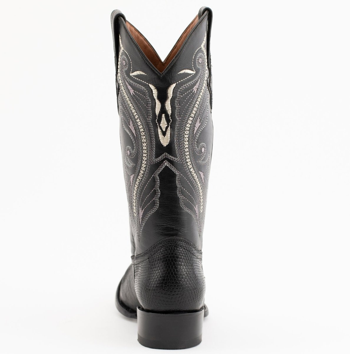 Ferrini Men's Taylor Lizard Round Toe Handcrafted - Black 1111104 - Ferrini Boots