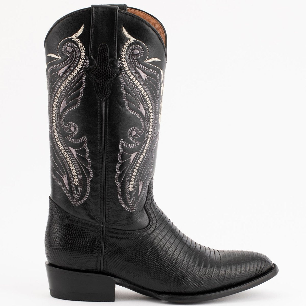 Ferrini Men's Taylor Lizard Round Toe Handcrafted - Black 1111104 - Ferrini Boots