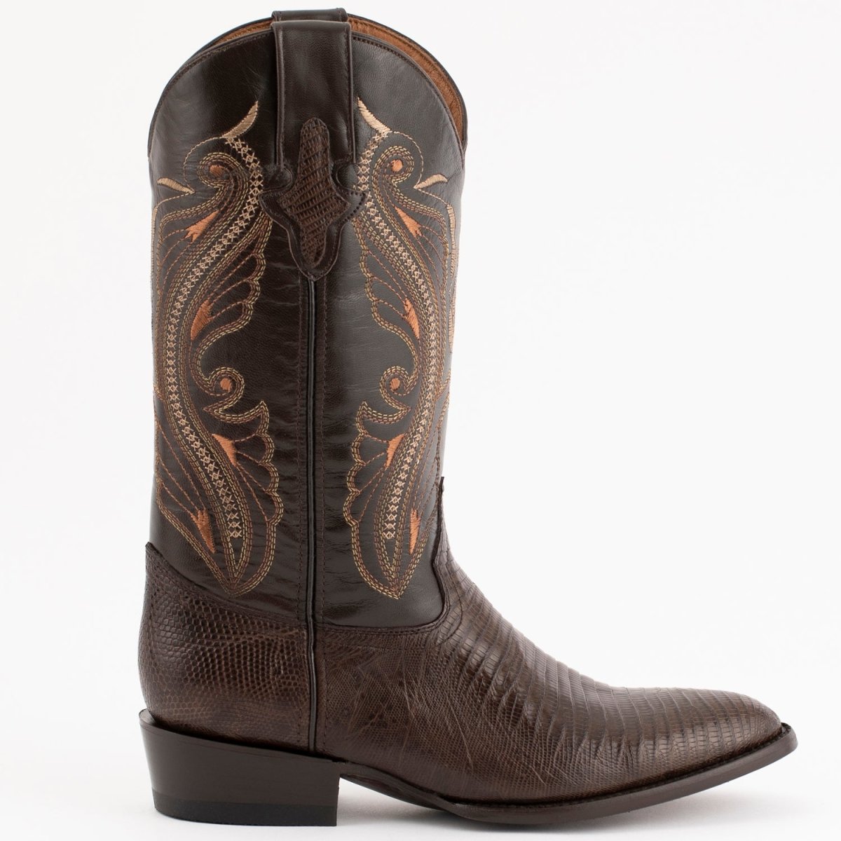 Ferrini Men's Taylor Lizard Round Toe Handcrafted - Chocolate 1111109 - Ferrini Boots