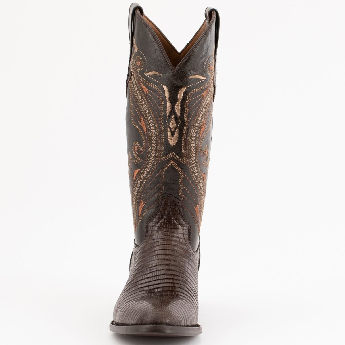 Ferrini Men's Taylor Lizard Round Toe Handcrafted - Chocolate 1111109 - Ferrini Boots