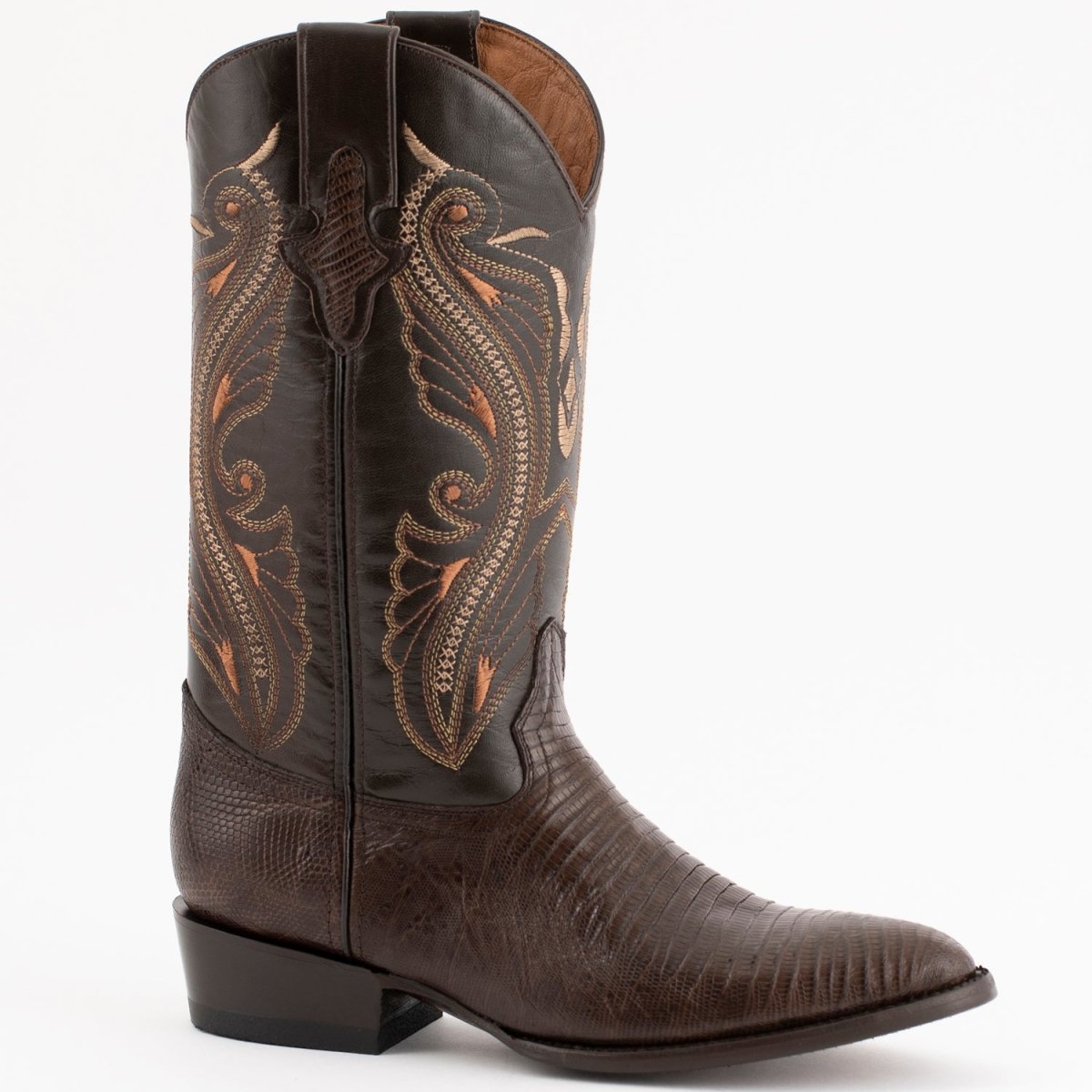 Ferrini Men's Taylor Lizard Round Toe Handcrafted - Chocolate 1111109 - Ferrini Boots