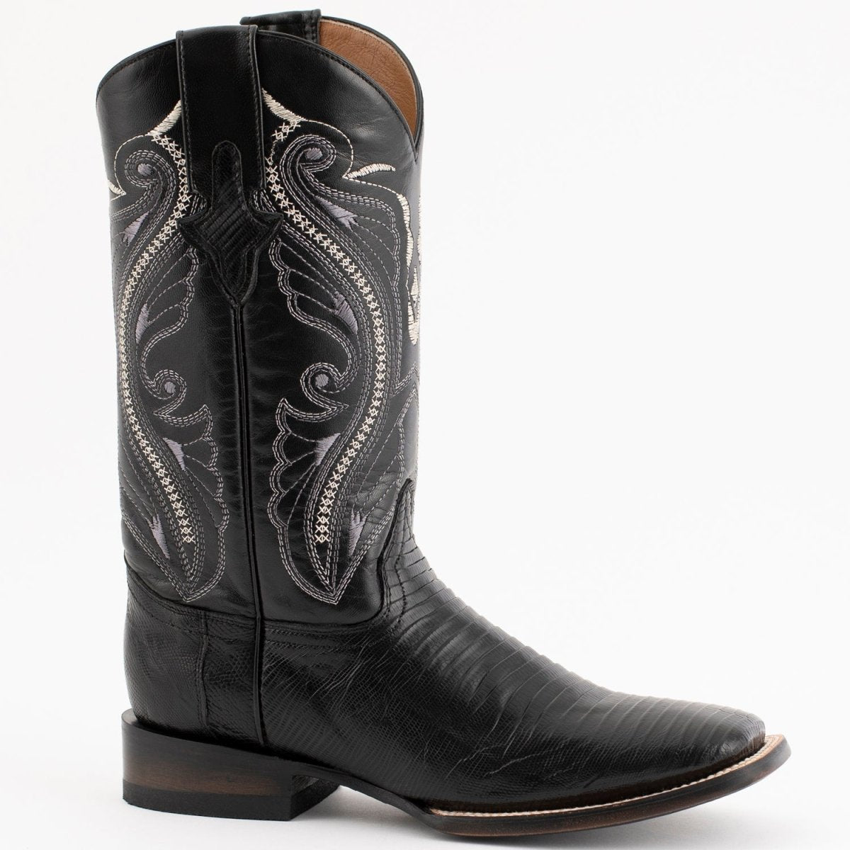 Ferrini Men's Taylor Lizard Square Toe Handcrafted - Black 1119304 - Ferrini Boots