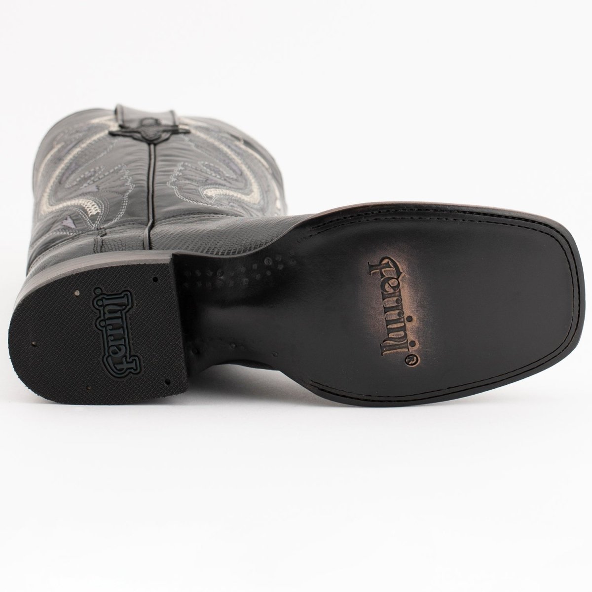 Ferrini Men's Taylor Lizard Square Toe Handcrafted - Black 1119304 - Ferrini Boots