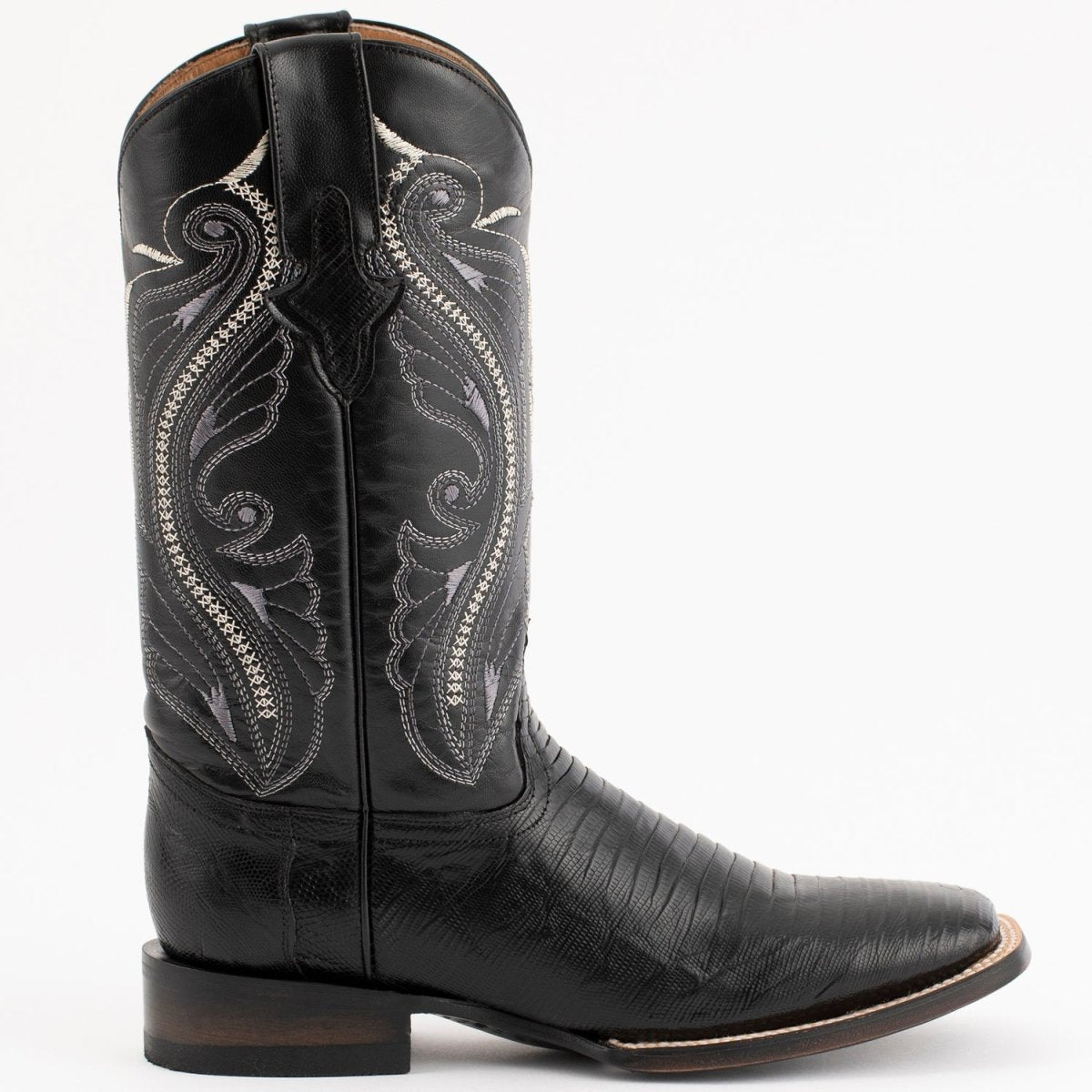 Ferrini Men's Taylor Lizard Square Toe Handcrafted - Black 1119304 - Ferrini Boots