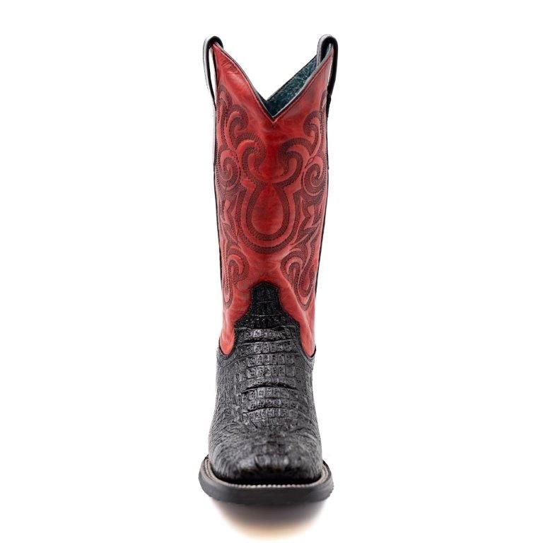 Ferrini Stampede Men's Print Crocodile Boots Handcrafted Black 40493-04 - Ferrini Boots