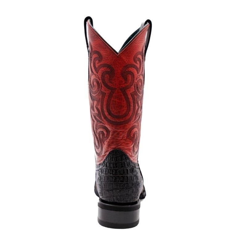 Ferrini Stampede Men's Print Crocodile Boots Handcrafted Black 40493-04 - Ferrini Boots