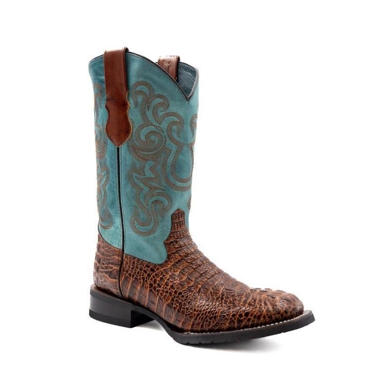 Ferrini Stampede Men's Print Crocodile Boots Handcrafted Sport Rust 40493-23 - Ferrini Boots