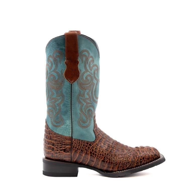 Ferrini Stampede Men's Print Crocodile Boots Handcrafted Sport Rust 40493-23 - Ferrini Boots