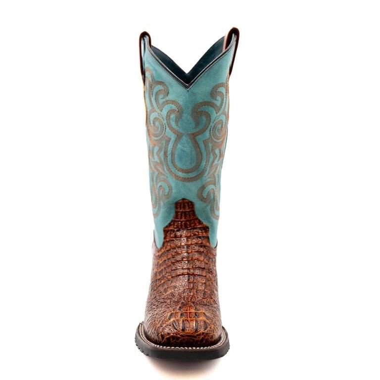 Ferrini Stampede Men's Print Crocodile Boots Handcrafted Sport Rust 40493-23 - Ferrini Boots