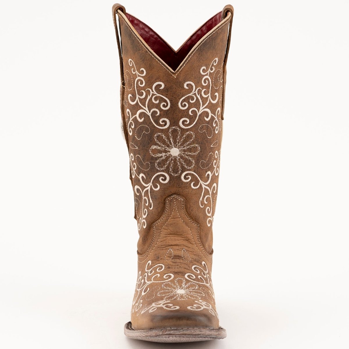 Ferrini Women's Bella Square Toe Boots Handcrafted - Brown - Ferrini Boots