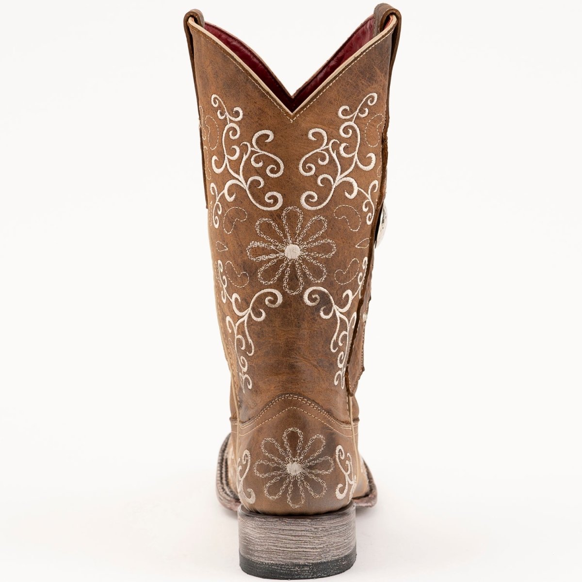 Ferrini Women's Bella Square Toe Boots Handcrafted - Brown - Ferrini Boots