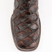 Ferrini Women's Bronco Square Toe Boots Pirarucu Fish Print - Chocolate - Ferrini Boots