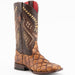 Ferrini Women's Bronco Square Toe Boots Pirarucu Fish Print - Cognac - Ferrini Boots