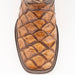 Ferrini Women's Bronco Square Toe Boots Pirarucu Fish Print - Cognac - Ferrini Boots
