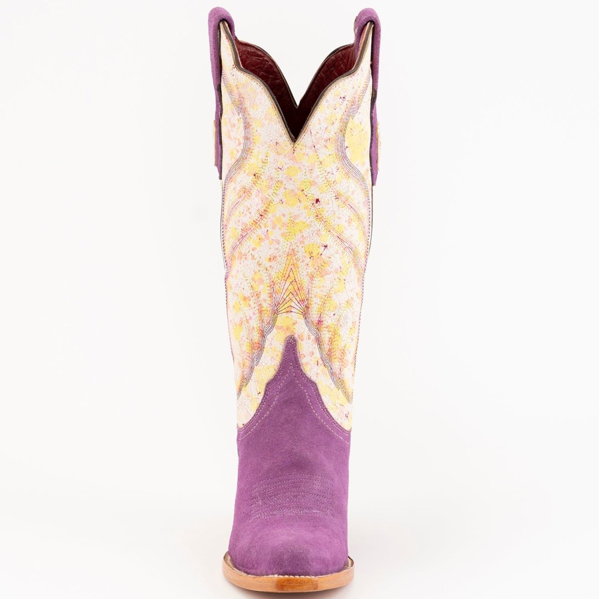 Ferrini Women's Candy Snip Toe Boots Handcrafted - Purple/Cream - Ferrini Boots