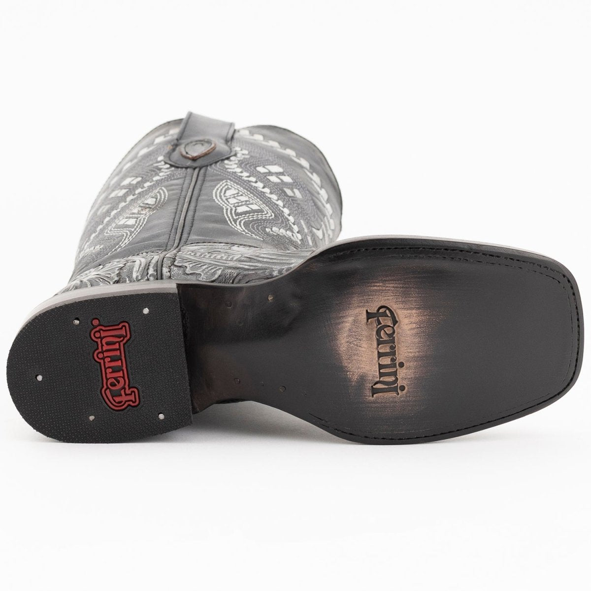 Ferrini Women's Cleopatra Square Toe Boots Handcrafted - Silver - Ferrini Boots