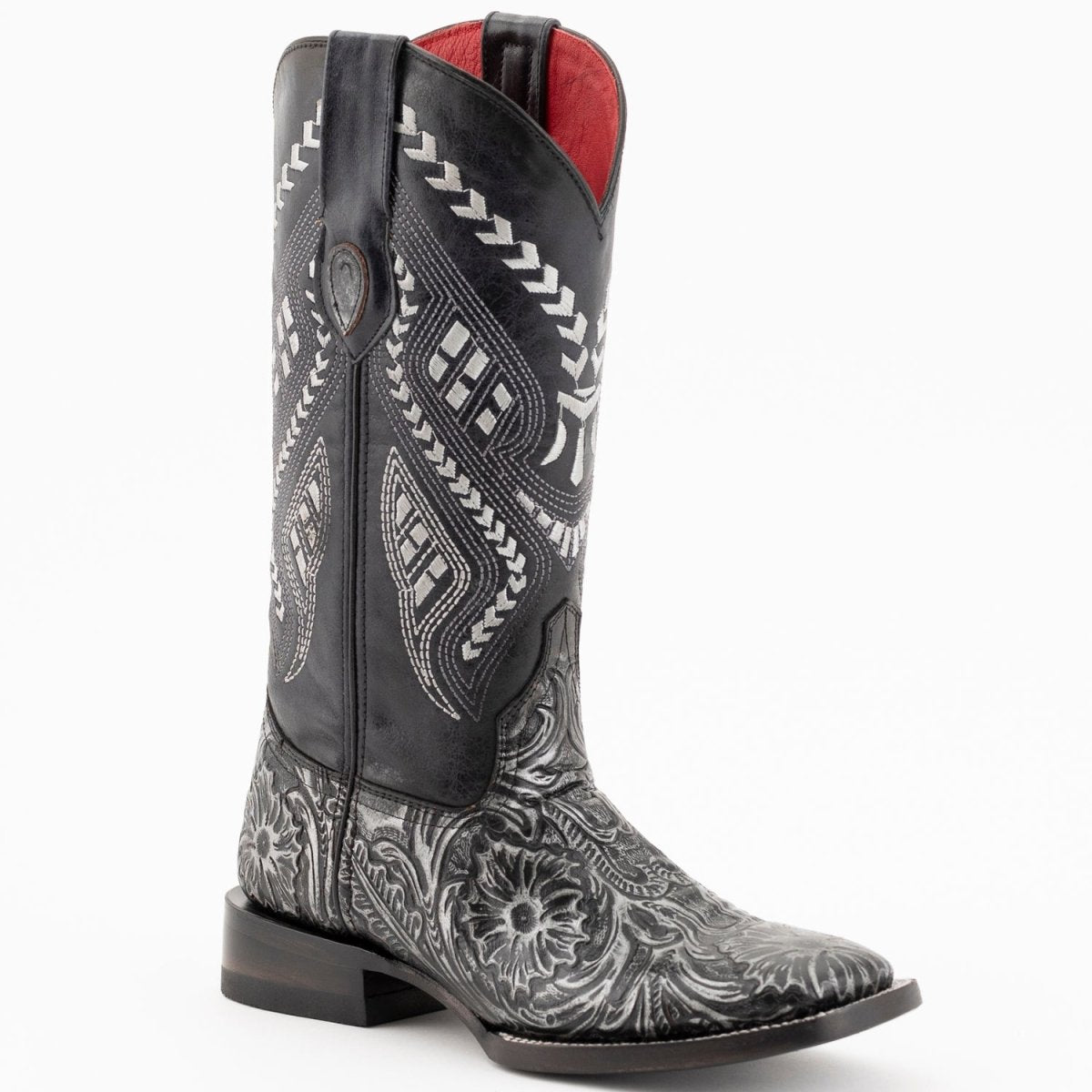 Ferrini Women's Cleopatra Square Toe Boots Handcrafted - Silver - Ferrini Boots