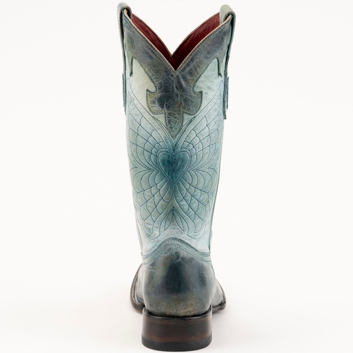 Ferrini Women's Glacier Narrow Square Toe Boots Handcrafted - Teal - Ferrini Boots