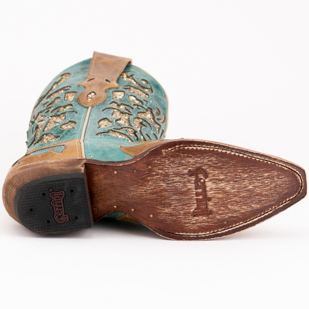 Ferrini Women's Glitz Snip Toe Boots Handcrafted - Antique Saddle - Ferrini Boots