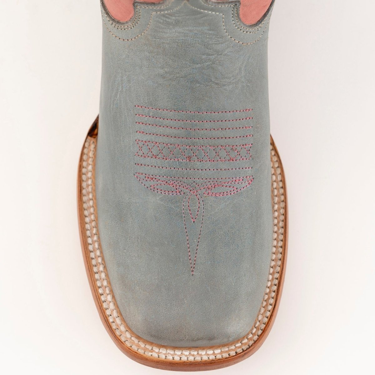 Ferrini Women's Lilah Square Toe Boots Handcrafted - Dusty Blue - Ferrini Boots