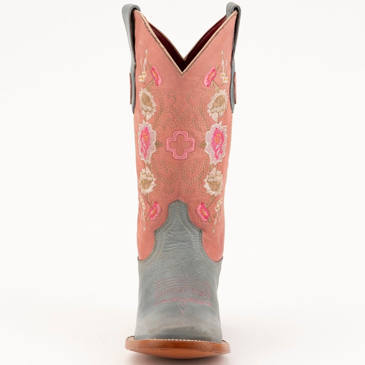 Ferrini Women's Lilah Square Toe Boots Handcrafted - Dusty Blue - Ferrini Boots