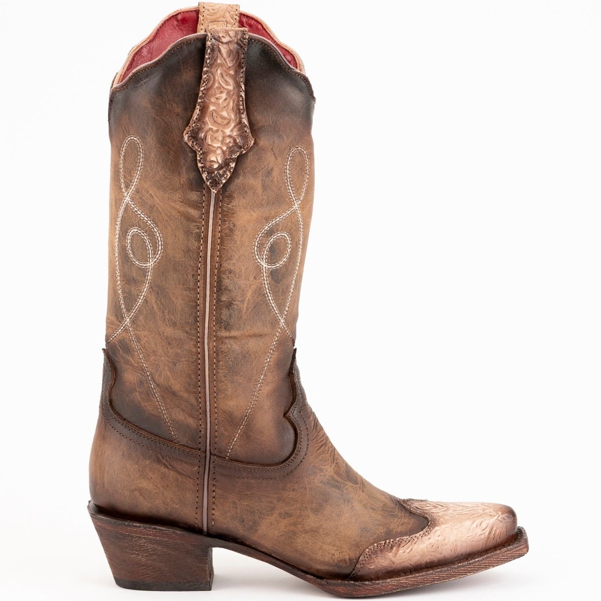 Ferrini Women's Madison Snip Toe Boots Handcrafted - Brown - Ferrini Boots