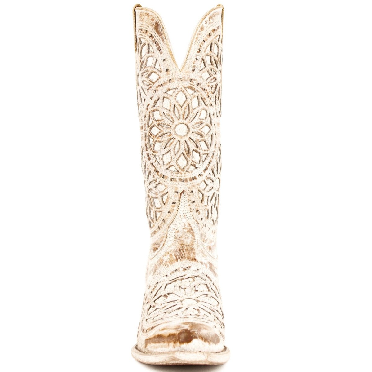 Ferrini Women's Mandala Snip Toe Boots Handcrafted - Shaby Chic Brown - Ferrini Boots