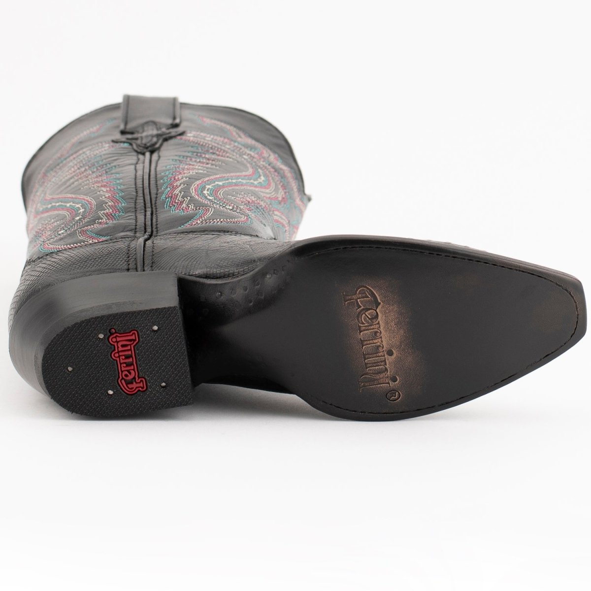 Ferrini Women's Taylor Snip Toe Genuine Lizard Boots - Black - Ferrini Boots