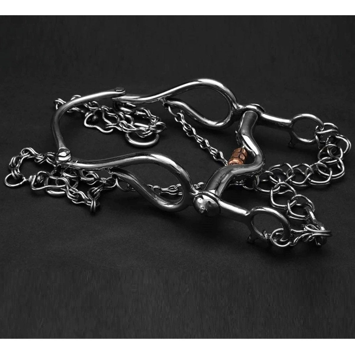 Freno Fino para Pony de Acero Inoxidable con Barril de Cobre IMP-51240 - White Diamonds Boots