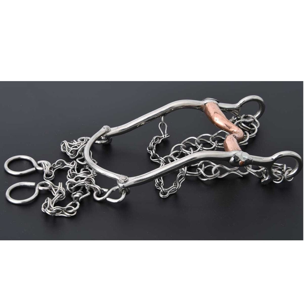 Freno Fino para Pony de Acero Inoxidable con Barril de Cobre WD-1209 - White Diamonds Boots