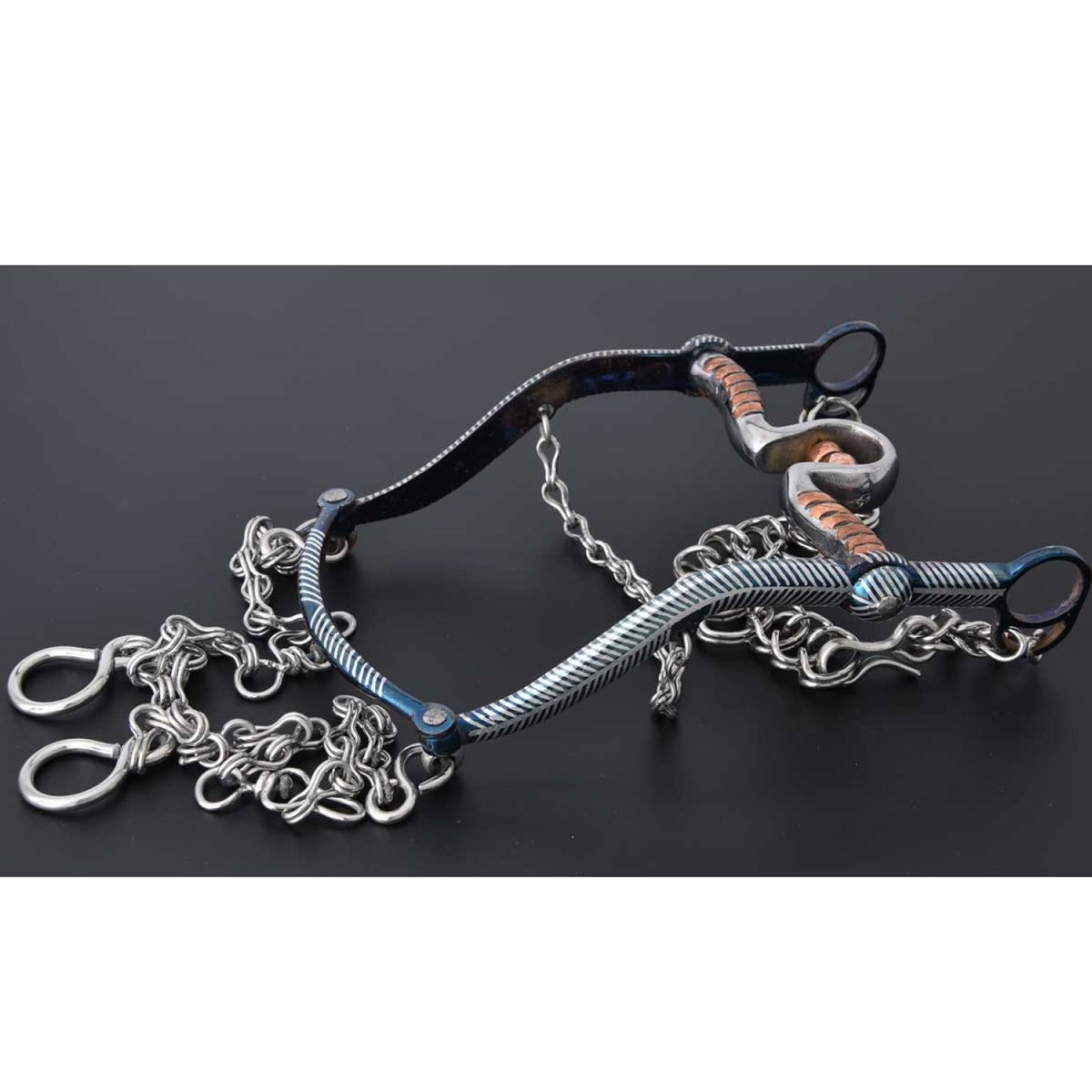 Freno Regular para Caballo de Pavon Azul WD-1201 - White Diamonds Boots