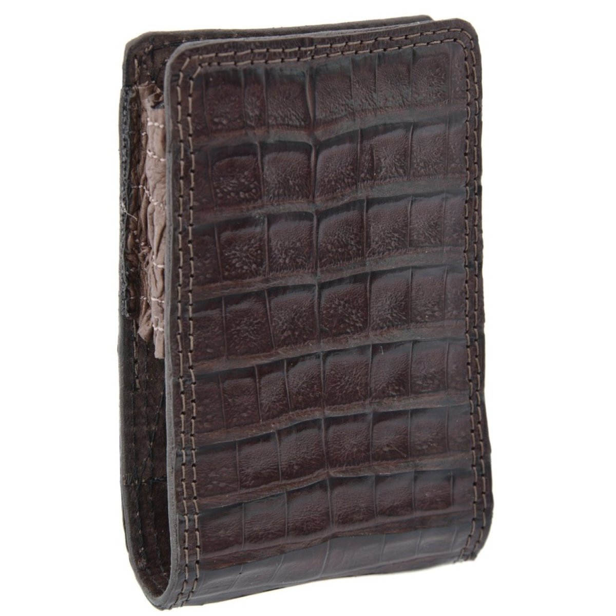 Funda para Smartphone de Cocodrilo Caiman Original Cafe WD-1639 - White Diamonds Boots