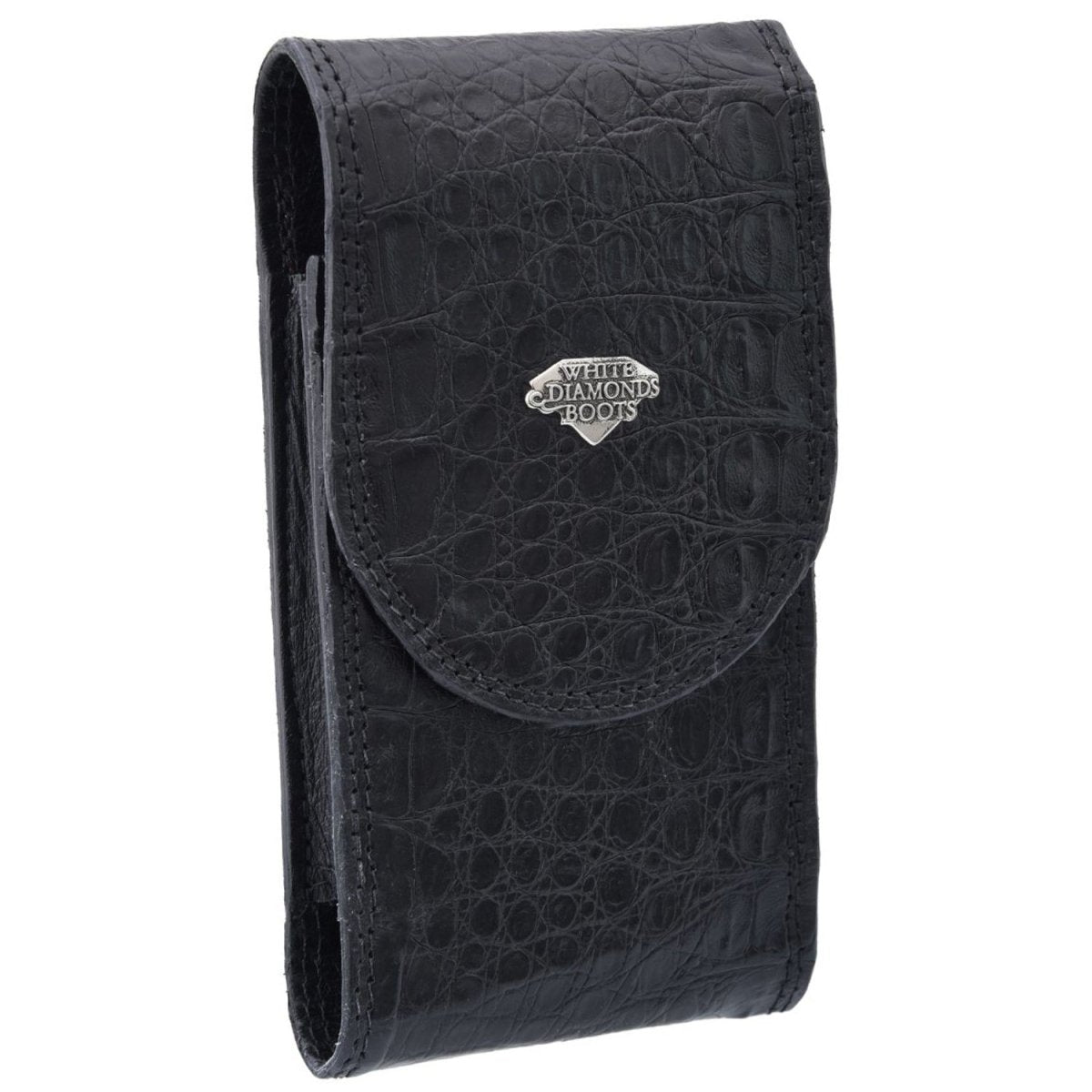 Funda para Smartphone de Cocodrilo Caiman Original Negro WD-1645 - White Diamonds Boots