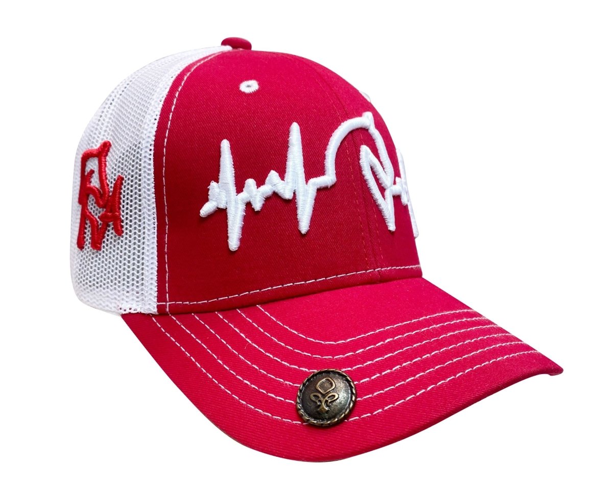 Gorra Charra con Bordado de Caballo Color Rojo y Blanco WD-1751 - ImporMexico