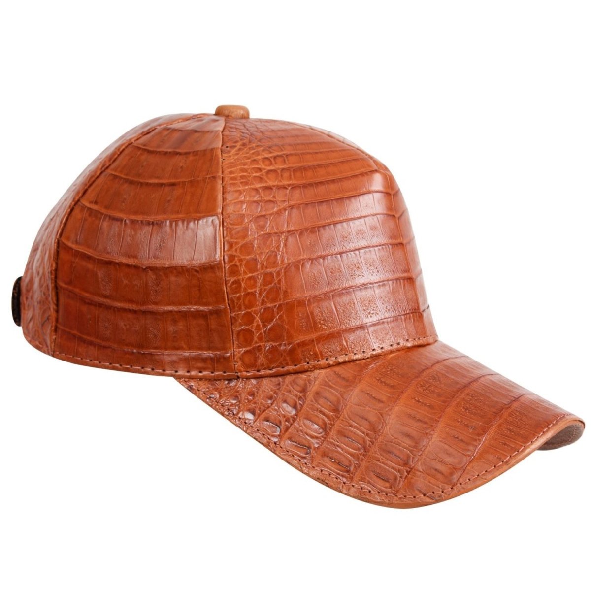 Gorra o Cachucha de Cocodrilo Caimán Color Cognac WD-1731 - White Diamonds