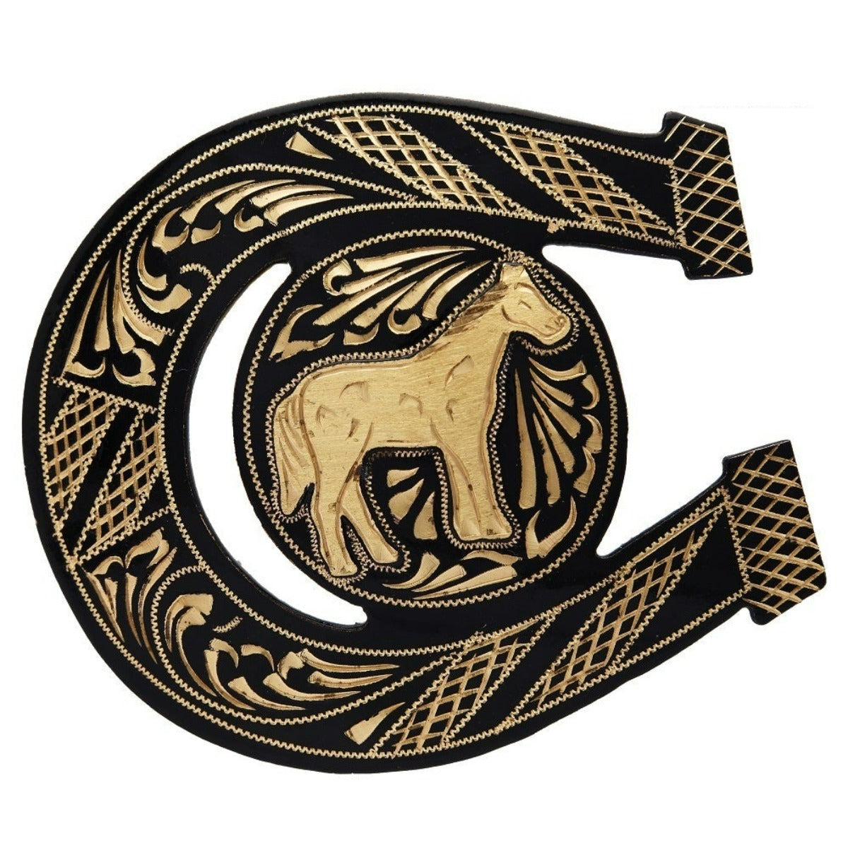 Hebilla con Herradura y Caballo de Alpaca Fina IMP-23312 - Impormexico