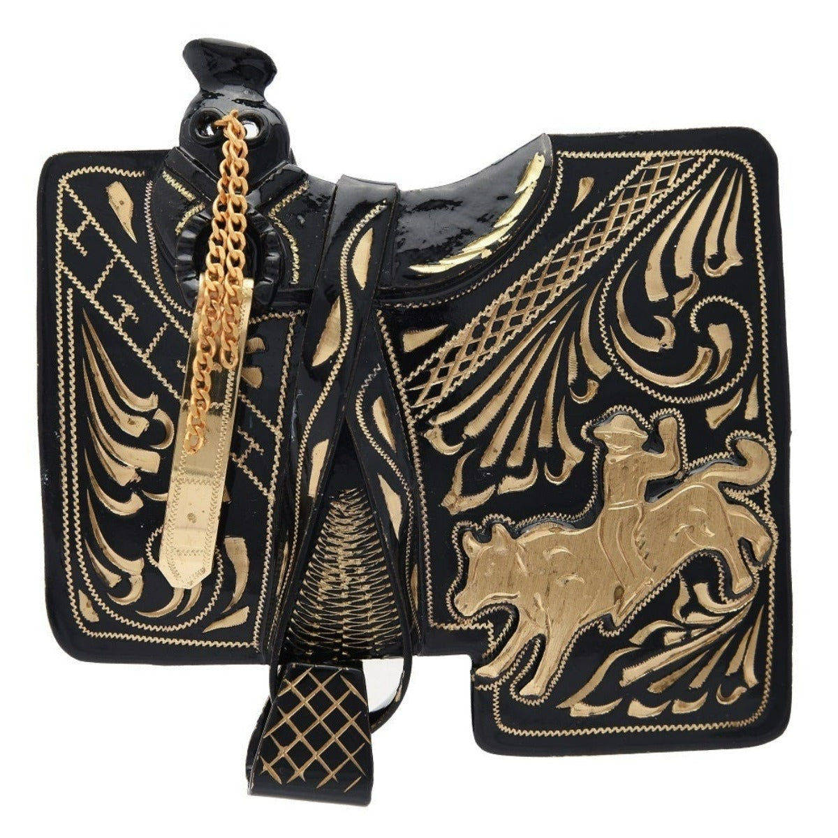 Hebilla con Silla de Montar de Alpaca Fina IMP-24204 - Impormexico