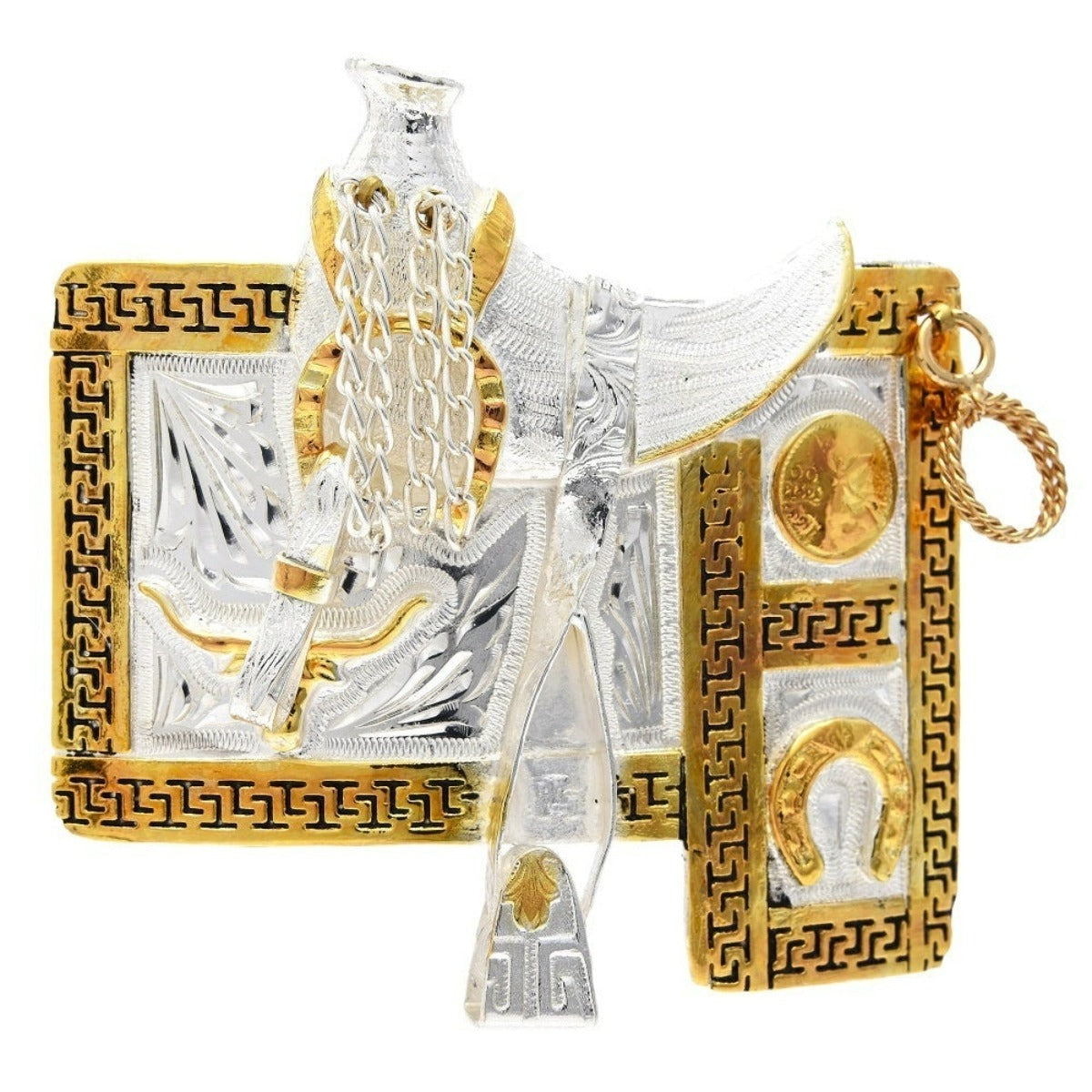 Hebilla con Silla de Montar de Alpaca Fina IMP-24251 - Impormexico