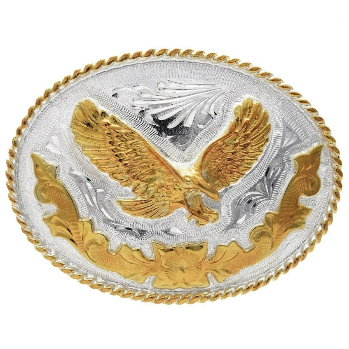 Hebilla Vaquera con Águila de Alpaca Fina IMP-20206 - Impormexico