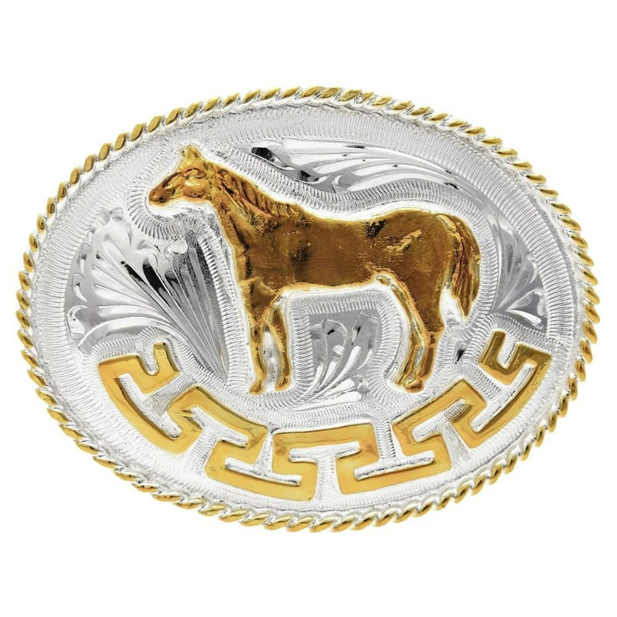 Hebilla Vaquera con Caballo de Alpaca Fina IMP-20209 - Impormexico