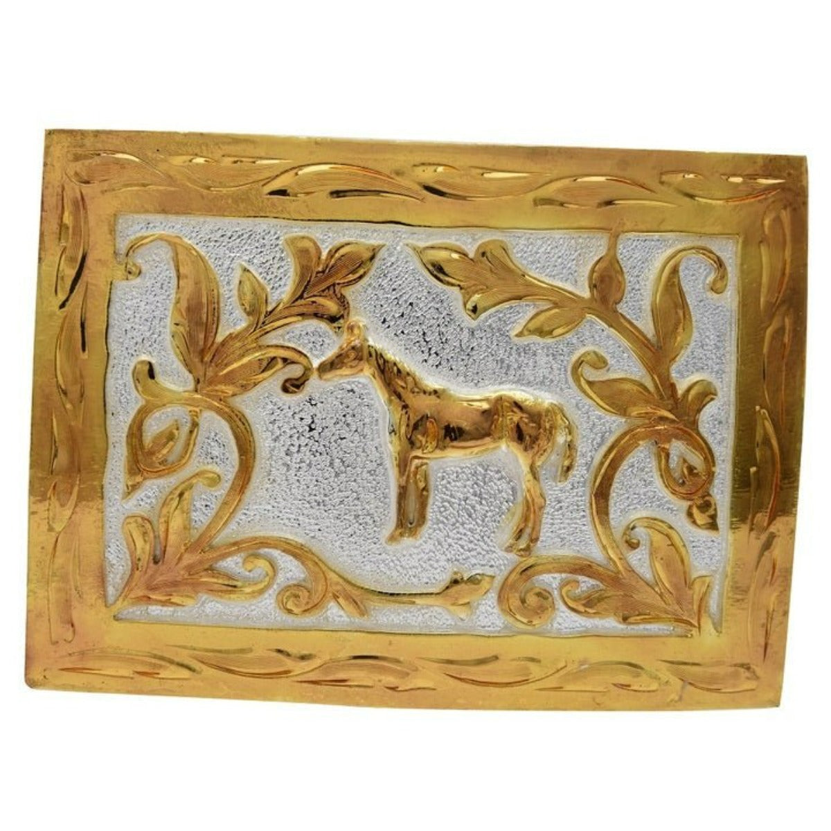 Hebilla Vaquera con Caballo de Alpaca Fina IMP-21126 - Impormexico