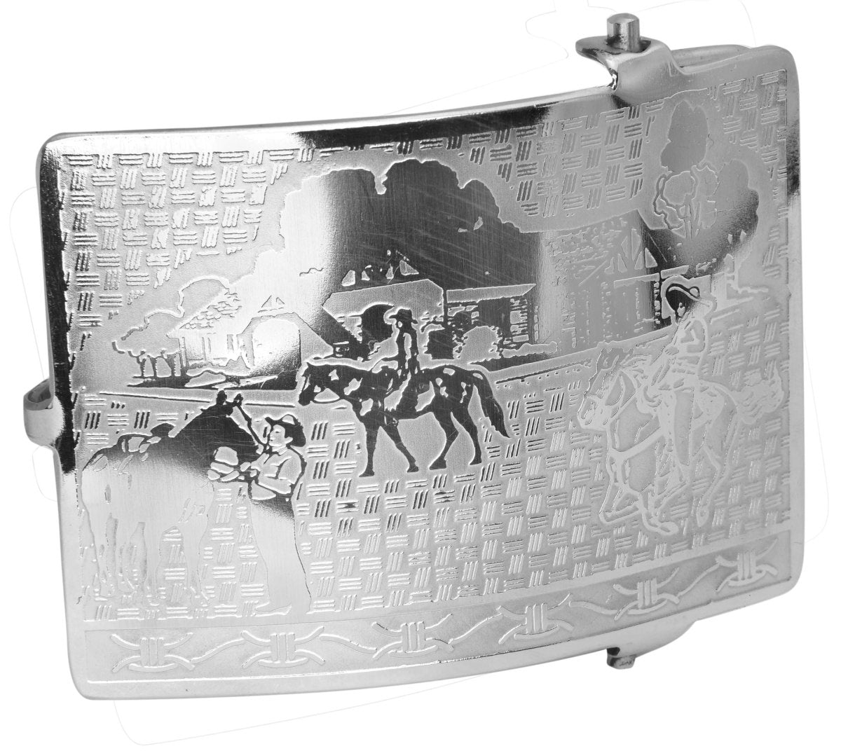 Hebilla Vaquera para Cinto con Escena Charra WD-1338 - White Diamonds Boots