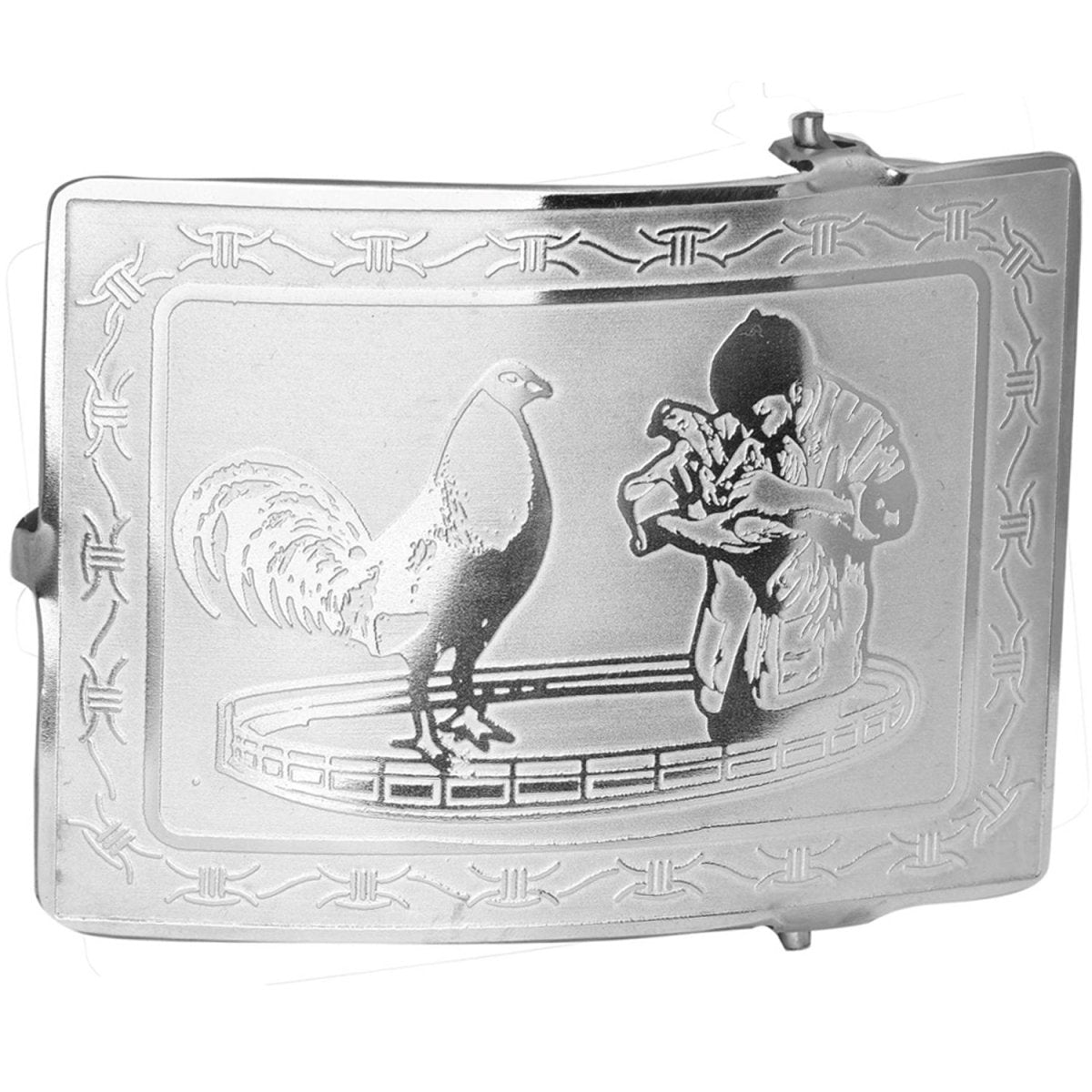 Hebilla Vaquera para Cinto con Gallo WD-1339 - White Diamonds