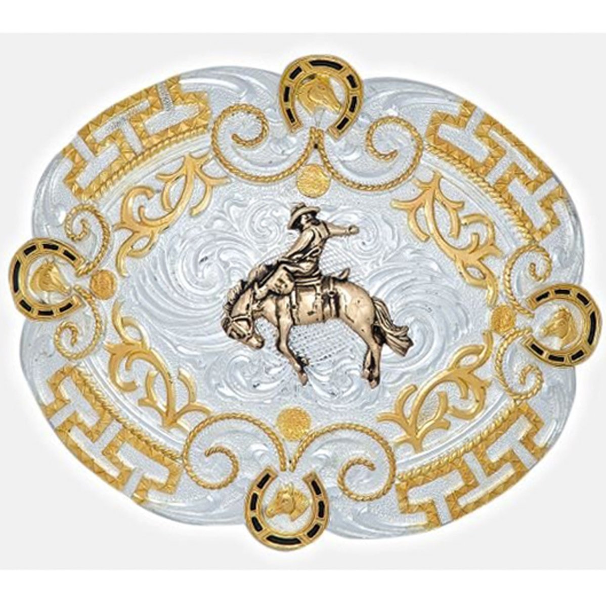 Hebilla Vaquera para Cinto con Jinete de Rodeo WD-1309 - White Diamonds Boots