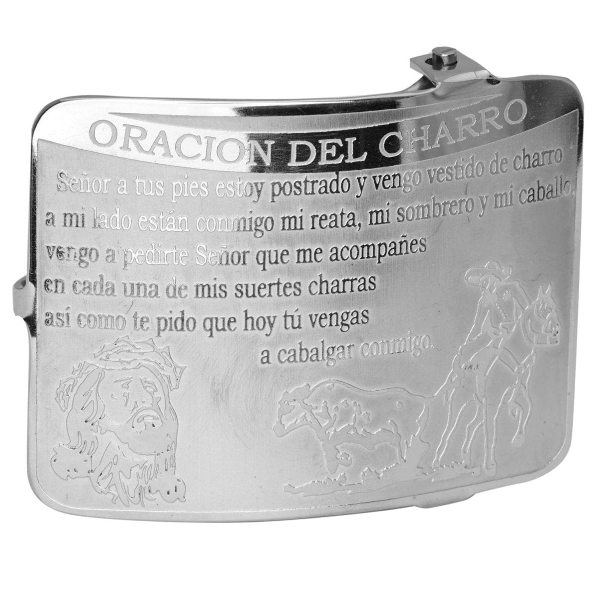 Hebilla Vaquera para Cinto de Oracion del Charro WD-1346 - White Diamonds
