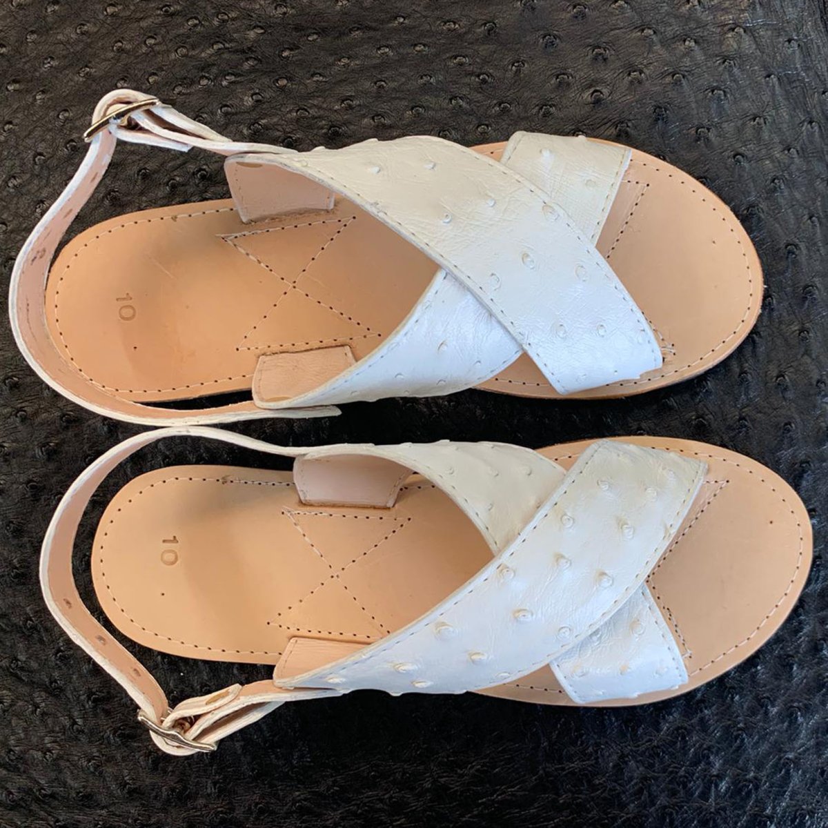 Huarache Avestruz Original Blanco - caballobronco.com