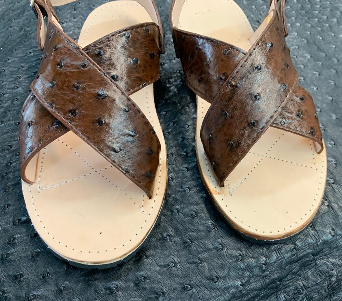 Huarache Avestruz Original Cafe - caballobronco.com