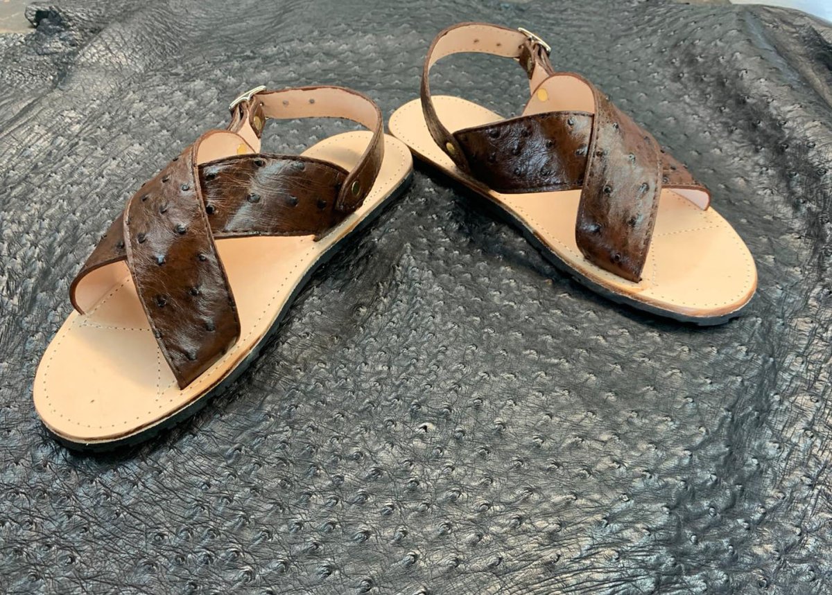 Huarache Avestruz Original Cafe - caballobronco.com