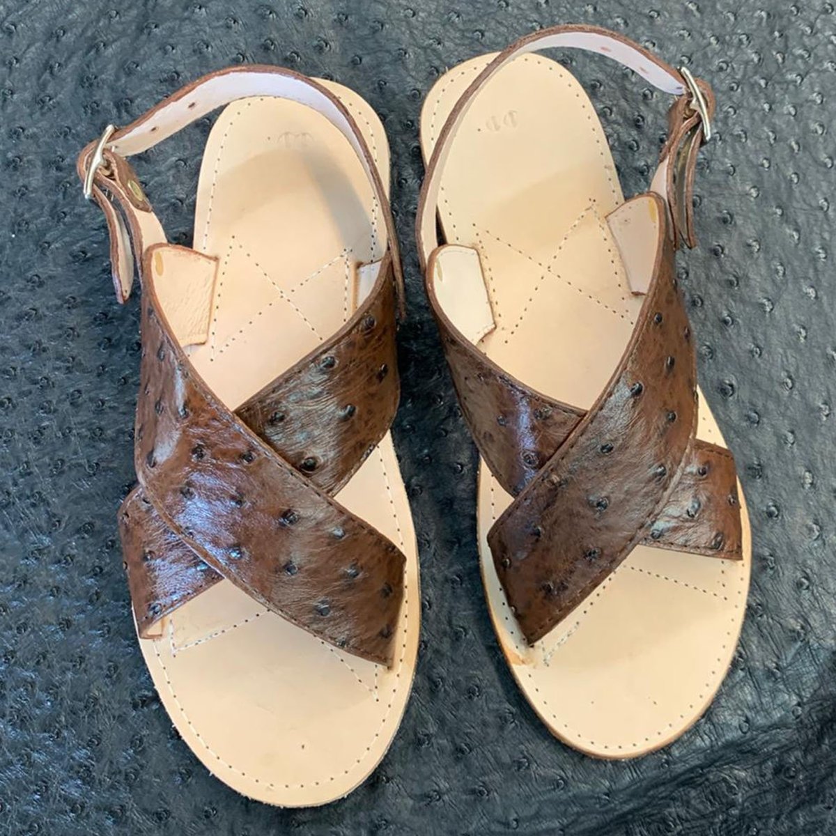 Huarache Avestruz Original Cafe - caballobronco.com