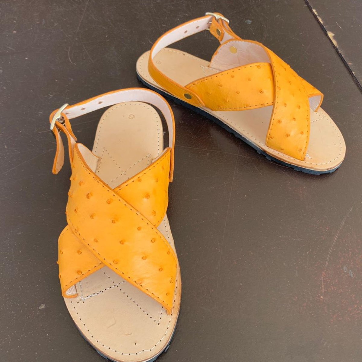 Huarache Avestruz Original Mantequilla - caballobronco.com